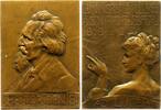 Personenmedaillen Bronzeplakette Denis, Hector *1842, +1913 Brüssel, Belgischer Politiker, Ökonom, Soziologe und Universitätsprofessor in Brüssel. -