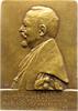 Medicina in nummis Einseitige Bronzeplakette Fredericq, Leon *1851, +1935, Belgischer Physiologe. -