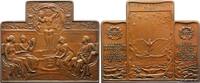 Brandenburg-Preußen Bronzeplakette Wilhelm II. 1888-1918. -