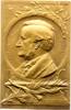 Einseitige Bronzeplakette  Musiker Wagner, Richard *1813 Leipzig, +1883 Venedig. Mattiert. Prägefrisch