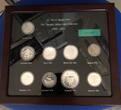 The World 1952-1912 60 years of Olympic commemorative silver coins, 25 coins in beautiful wooden box