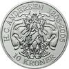 Denmark 10 kroner 2005 H. C. Andersen fairy tale coin: The Shadow, PP 55,00 EUR  zzgl. 4,00 EUR Versand