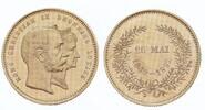 Denmark No value 1892 goldcoin without value indication, Christian IX, Sieg 2, PP
