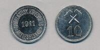 Greenland 1911 10 øre Grønland Minedrift, nickel-plated zinc, VZ/SS