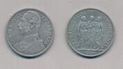 Danish West Indies 1905 Christian IX, 2 francs, Dansk Vestindien, 40 cents, VZ