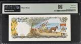 Bahamas 20 Dollars Specimen 1965 Very Scarce. PMG 64