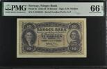 10 Kroner 1944 Norway Only one better! Stunning note!! PMG 66 EPQ