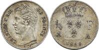 France 1/4 de franc Charles X 1828 Paris SS 70,00 EUR  zzgl. 10,00 EUR Versand