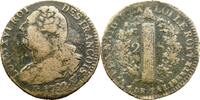 France 2 sols Francois 1792 Lille  S 35,00 EUR  zzgl. 10,00 EUR Versand