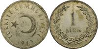 Turquie 1 lira 1947 SS 40,00 EUR  zzgl. 10,00 EUR Versand