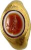 ANCIENT ART - Gold GOLDRING MIT GEMME