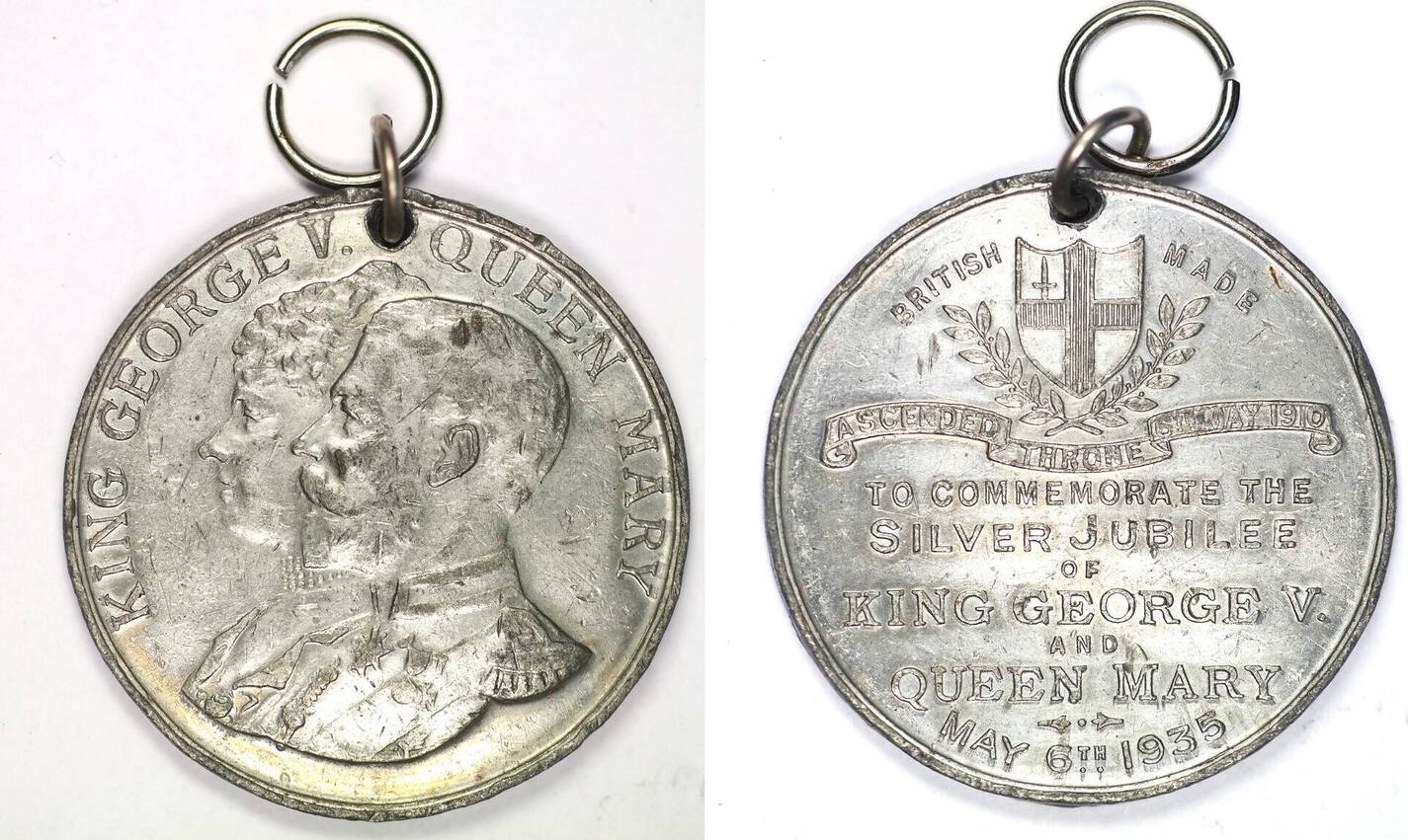 Great Britain Medal 1935 Silver Jubilee King George V & Queen Mary | MA ...