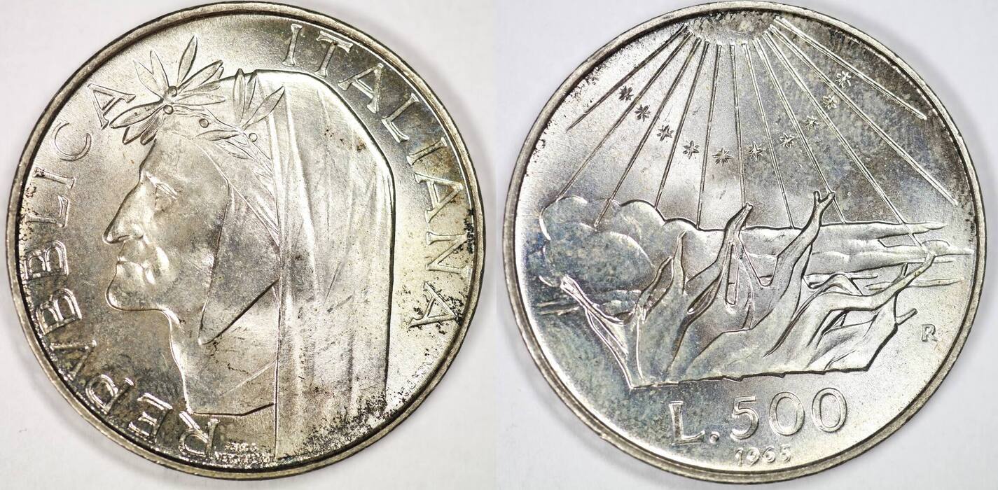 Italie, République italienne. 500 Lire (12 Pezzi) Unità