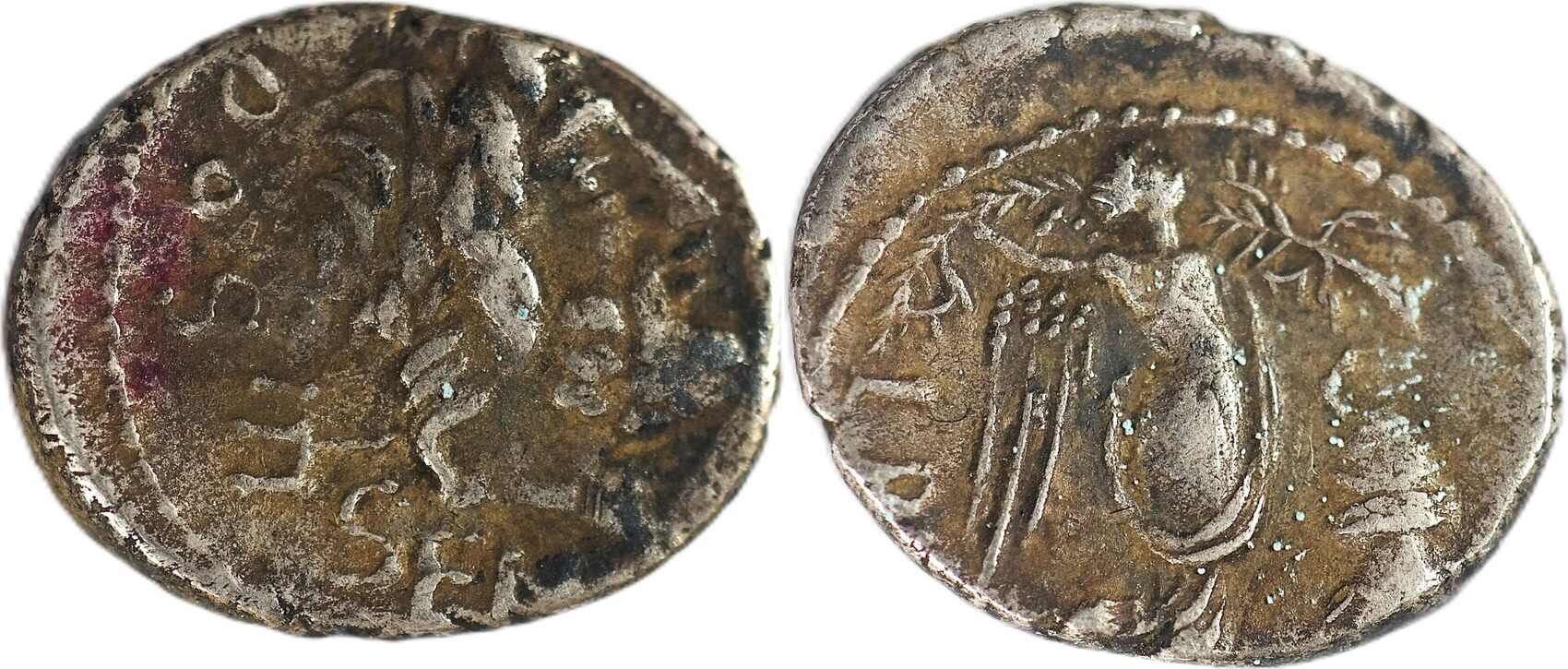 Roman Republic Quinarius 87 BC L. Rubrius Dossenus - Rome - Neptune and ...