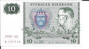 Sweden 10 Kronor Sweden 10 Kronor 1980 P#52E -