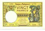 Madagascar 20 Francs ND Banque de Madagascar -