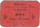 France 5 Centimes Le Quesnoy - Ville et Etablissements Charitables VF-
