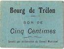 5 Centimes  France Bourg de Trelon VF