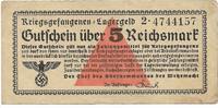 GERMANY - Military - POW. 5 Reichsmark 1939. RO 520