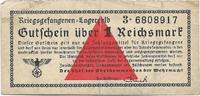   GERMANY - Military - POW. 1 Reichsmark 1939. RO 518  25,00 EUR  zzgl. 15,00 EUR Versand