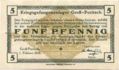   POW - Campmoney - WOI.Concentration Gross Poritsch. 5 pfenning 1916  12,00 EUR  zzgl. 15,00 EUR Versand