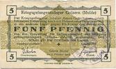   POW - Campmoney - WOI.Concentration Golzern (Mulde). 5 pfennig 1916  17,00 EUR  zzgl. 15,00 EUR Versand