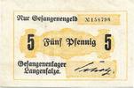 POW - Campmoney - WOI.Concentration Lagensalsa. 5 pfennig