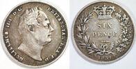 United Kingdom 6 pence 1834 F+