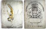 France Silvered Bronze Plaque 53rd Federal Gymnastics Festival, Paris 1931 - By Rasumny -