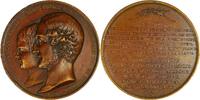 France Historical Medal The Count of Paris and the Duke of Nemours, Law on the Regency of 30 August -