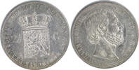 2 1/2 Gulden 1872 Netherlands Willem III UNC-
