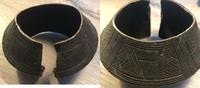 Antique African Bassa Tribal People Copper Metal Anklet Currency Liberia. -