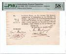 The Netherlands 11 gulden en 5 stuivers 1795 recepis Schiedam PMG 58 EPQ