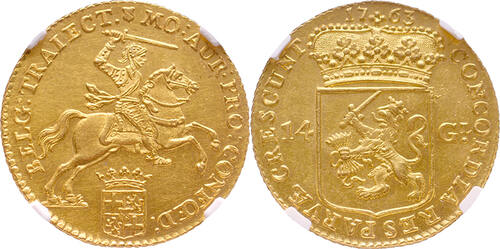 The Netherlands Gouden rijder Utrecht 1763 NGC MS 61 Vrijwel st