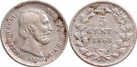 The Netherlands 5 cent 1868 Willem III Pr -