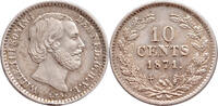 10 cent 1871 Willem III Pr+ -