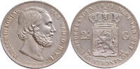 The Netherlands 2 1/2 gulden 1859 Willem III Pr+ -