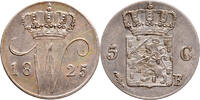 The Netherlands 5 cent 1825B Willem I Pr -