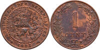 The Netherlands 1 cent 1902a Wilhelmina Pr- -