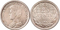 The Netherlands 25 cent 1919 Wilhelmina FDC- -