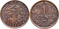 The Netherlands 1 cent 1926 Wilhelmina Pr+ -