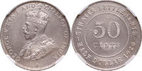Straits Settlements 50 cents 1920 1920 George V Straits Settlements NGC ... 550,00 EUR  zzgl. 13,50 EUR Versand