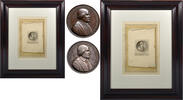 bronze 1672 The Netherlands Trompe l oeil and   and silver medal of Dr. Nicolaes Tulp, mayor of Amsterdam,  by Antonina Houbraken (1686-1736) vz