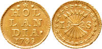 The Netherlands Bezemstuiver Holland 1739 IN GOUD -