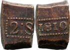 The Netherlands East Indies stuiver 2- -bonk Lodewijk Napoleon Nederlands Indië 1810 ss+