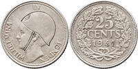 The Netherlands 25 cent 1941 Wilhelmina WILHELMINA IN LONDEN vz-