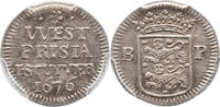 The Netherlands Stuiver West-Friesland 1676 PCGS MS 61 vz+