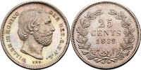 The Netherlands 25 cent 1889 1889 Willem III FDC- Vrijwel st 950,00 EUR  zzgl. 15,00 EUR Versand