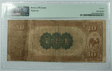 Banknoten 1882 $ 1882 $10 Troy New York NY Manufacturers Bank Note CH# 721 Fr. 480 PMG F-12 PMG Fine 12