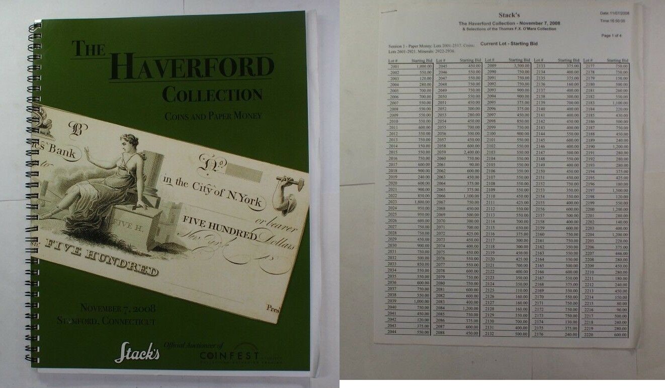 Publications & Supplies 2008 November 7 Stamford Haverford Collection